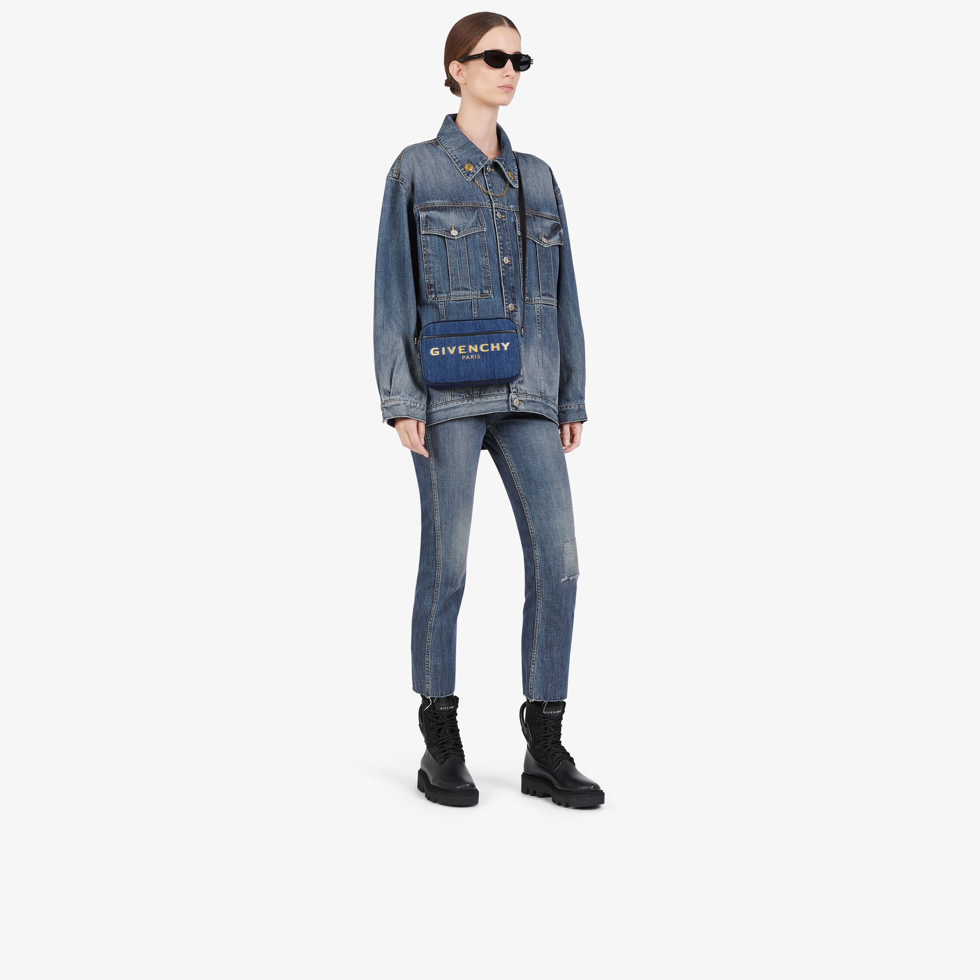 Givenchy: GIVENCHY Bond camera bag in denim